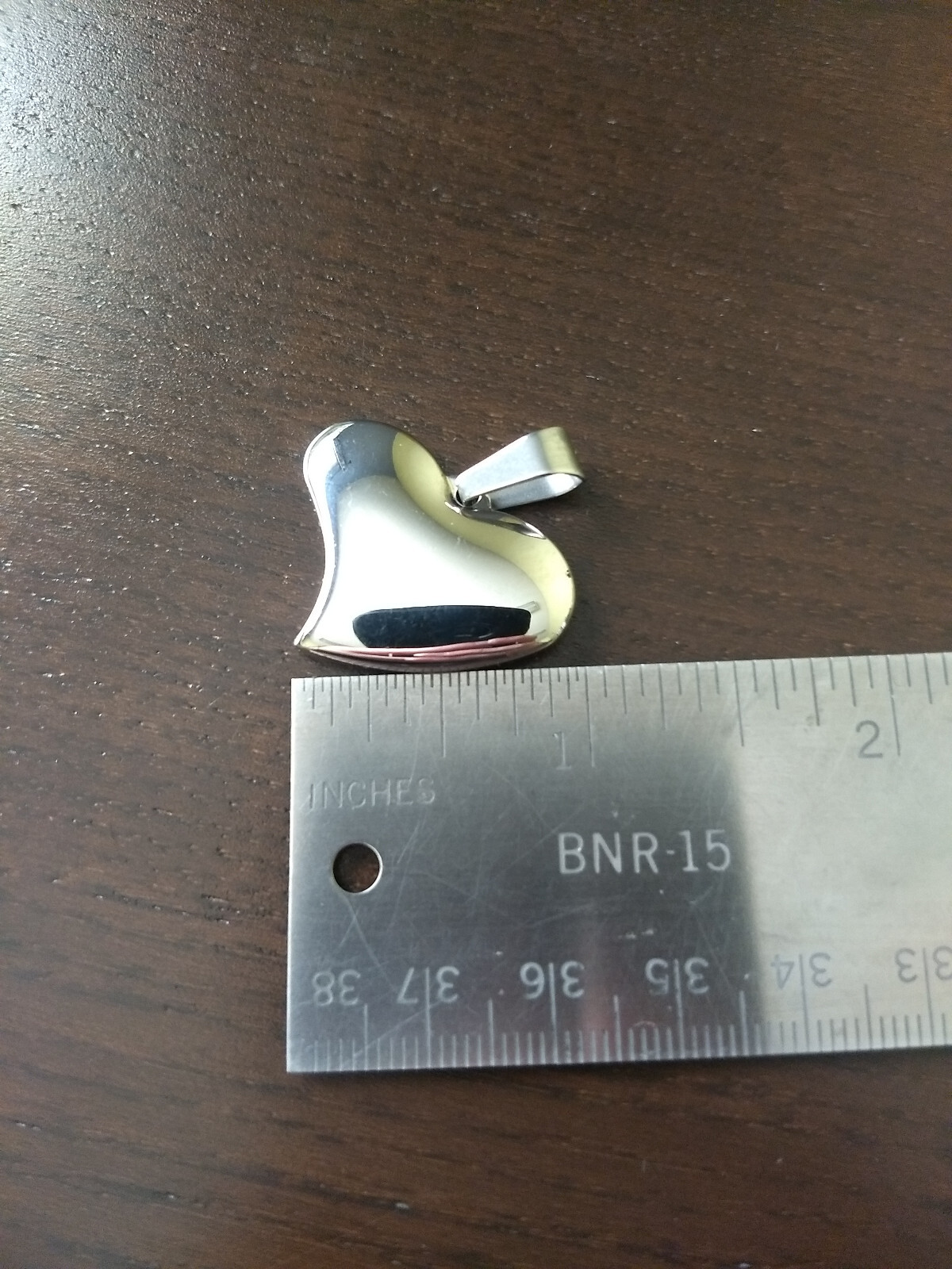 Heart Pendant Marked Stainless Steel China Chisel Classic Modern Love Gift