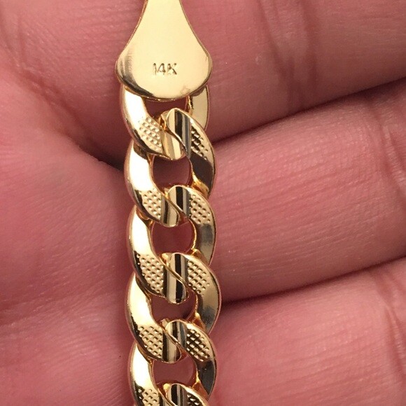 Hip Hop Rapper’s 10mm 24” 14K Stamped Gold Plated Brass Cuban Chain Necklace