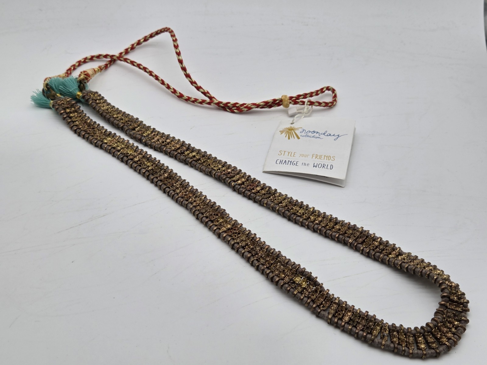 Noonday Collection Beaded Statement Necklace NWT Fair Trade India Adjustable…