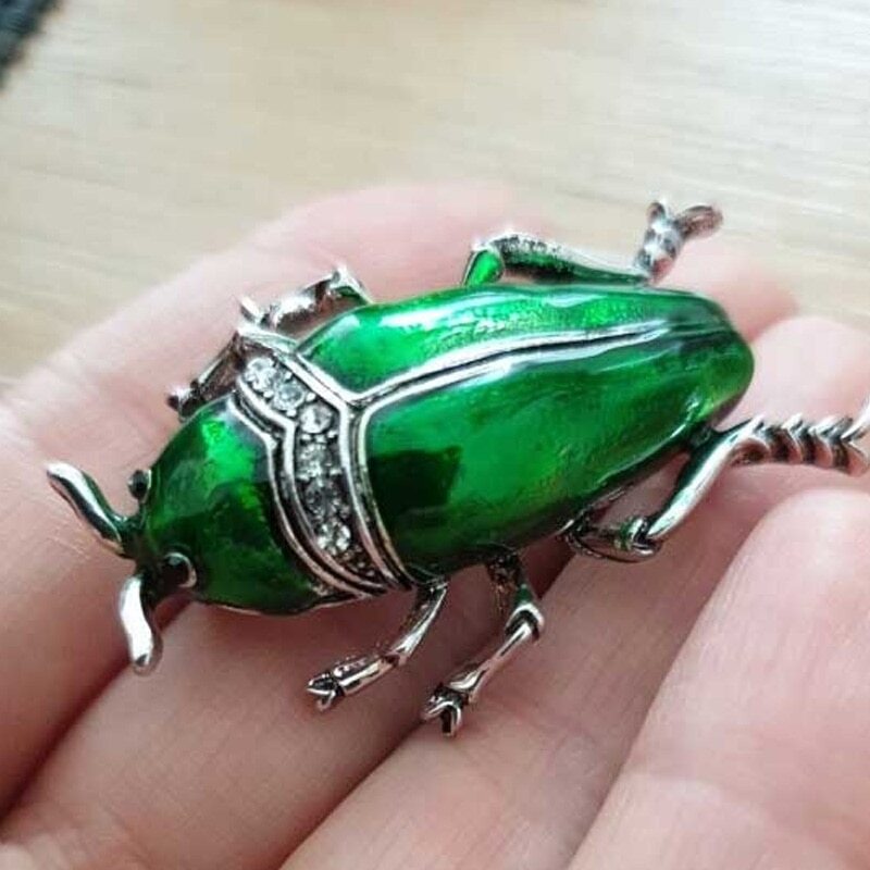 Fun Beetle Brooches Insect Pin Bug Brooch Women Men Jewelry Badges Fashion Gift