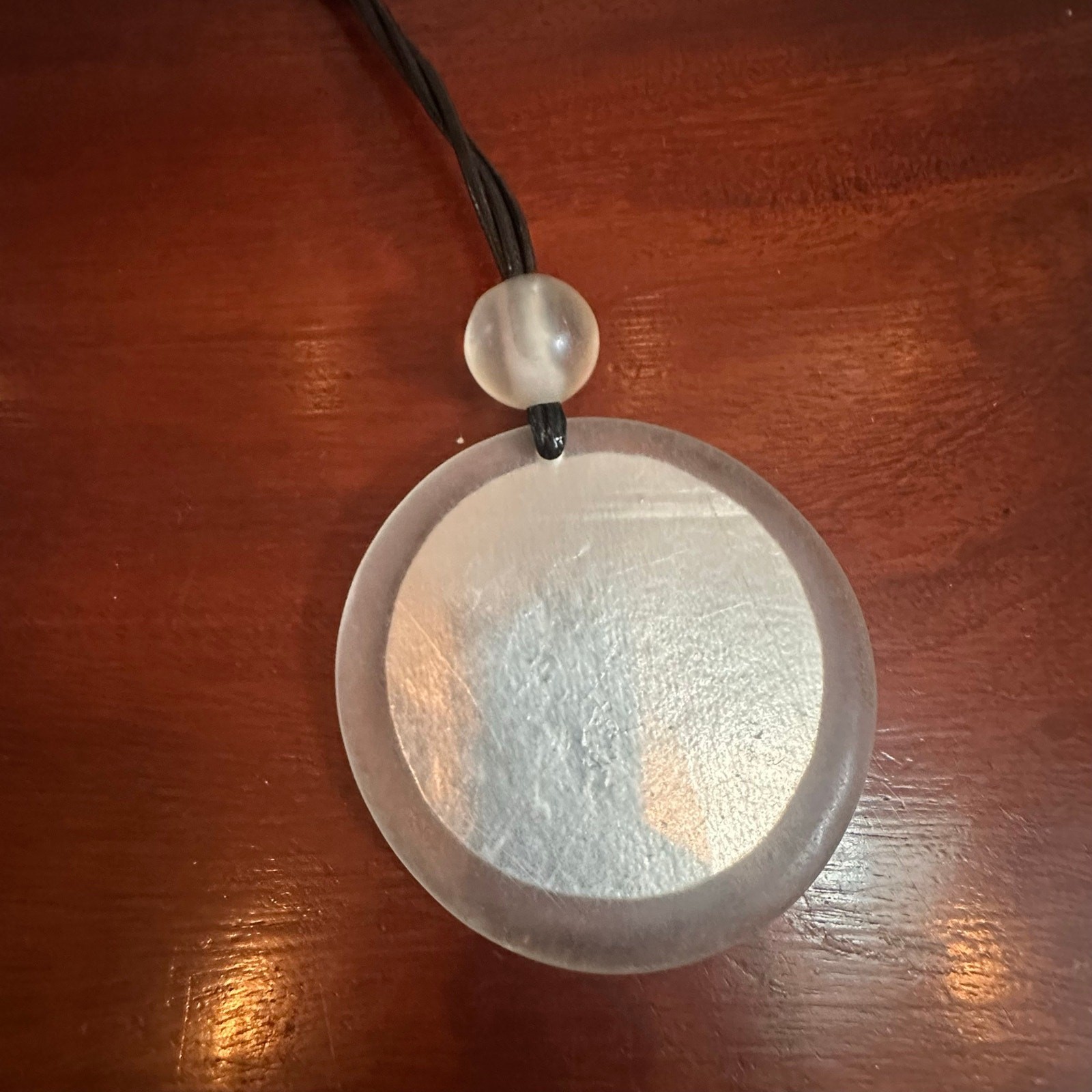 SYLCA Designs Silver Black Necklace Round Modern Contemporary Lagenlook Jewelry
