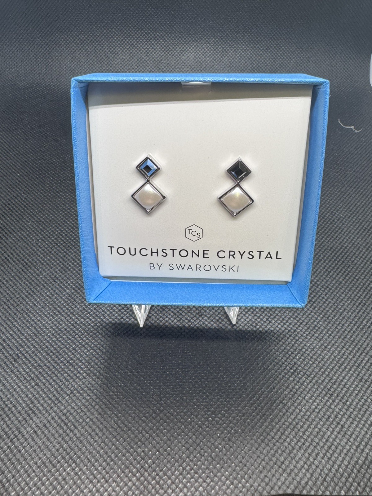 Touchstone Crystal By Swavorksi : Greyed Out Earrings 1745E