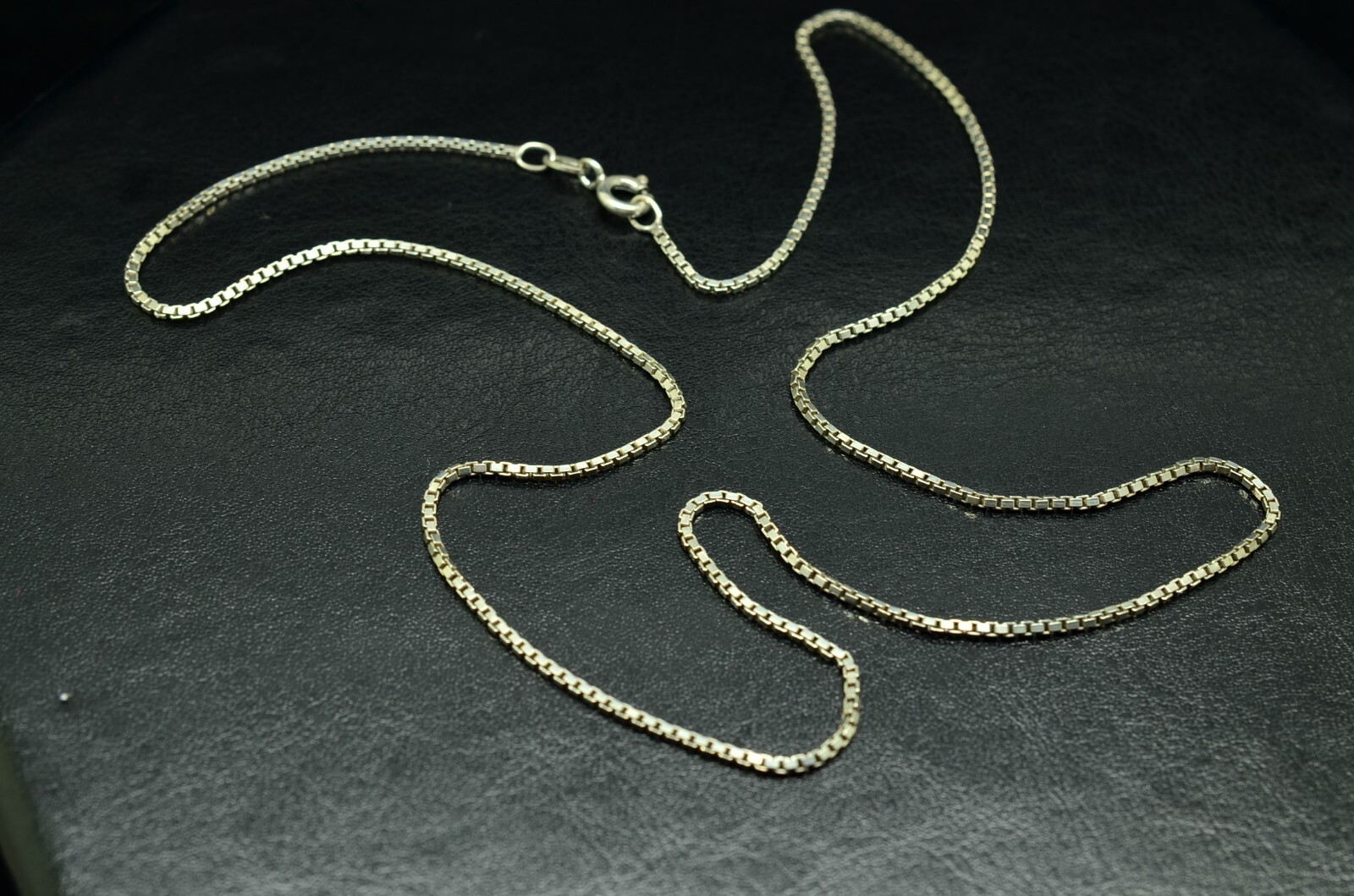 20″ Silver Plated box chain necklace 1.4mm