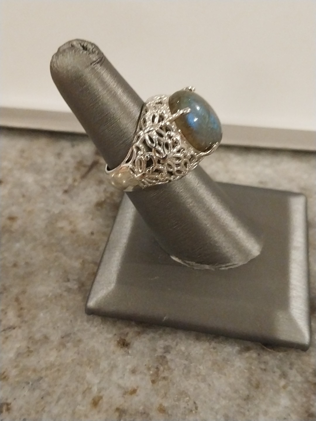 Karis Malagasy Labradorite Butterfly Ring in Platinum Bond (Size 6.0) 10.50 ctw