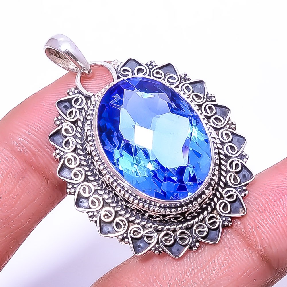 Tanzanite Fine Art 925 Sterling Silver Pendant 1.76″, Christmas Gift P20593