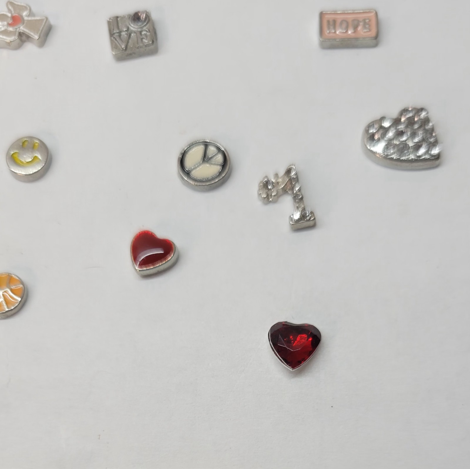 13 Floating Charms Hearts Love Family Hope Sports