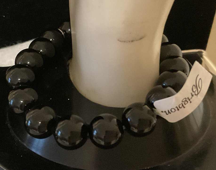 BOLD & BEAUTIFUL NWT BRIGHTON TOLEDO BLACK BEAD + CHARM STRETCH BRACELET RP $68