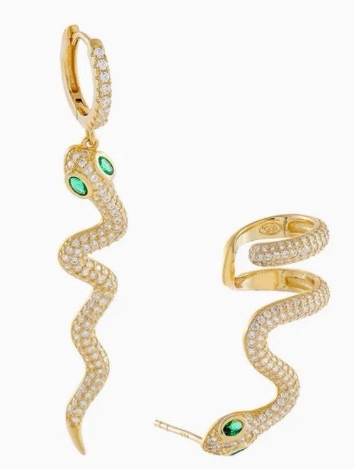 Pavé Snake Ear Cuff X Huggie Earring Combo Set $98.00 Sale Pr: $ 39.26 Free Ship