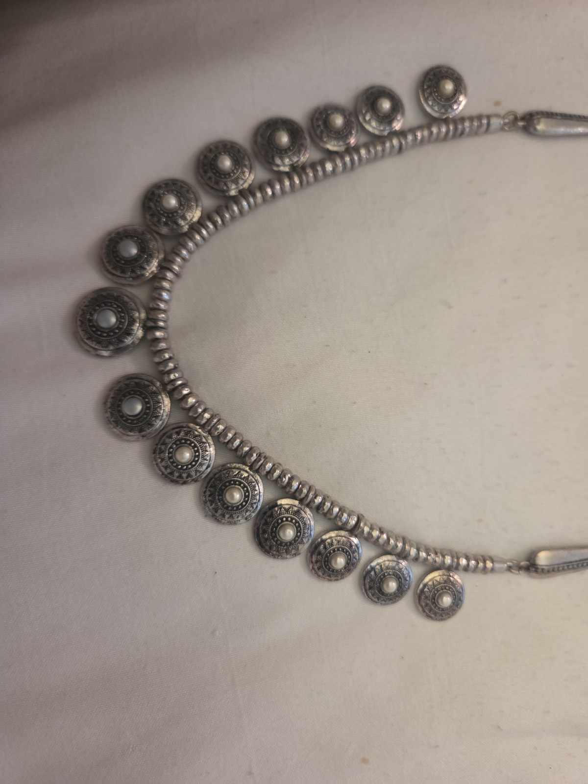 Silverstone Lucky Brand Bohemian/Tribal Style Necklace With Pearl Detail
