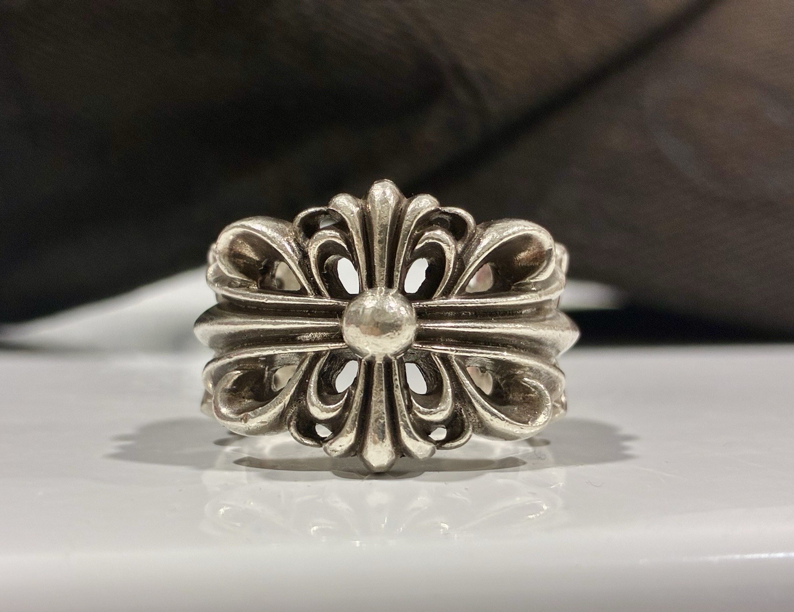 Chrome hearts Double Floral ring . size 8.5~9 (18.8mm)