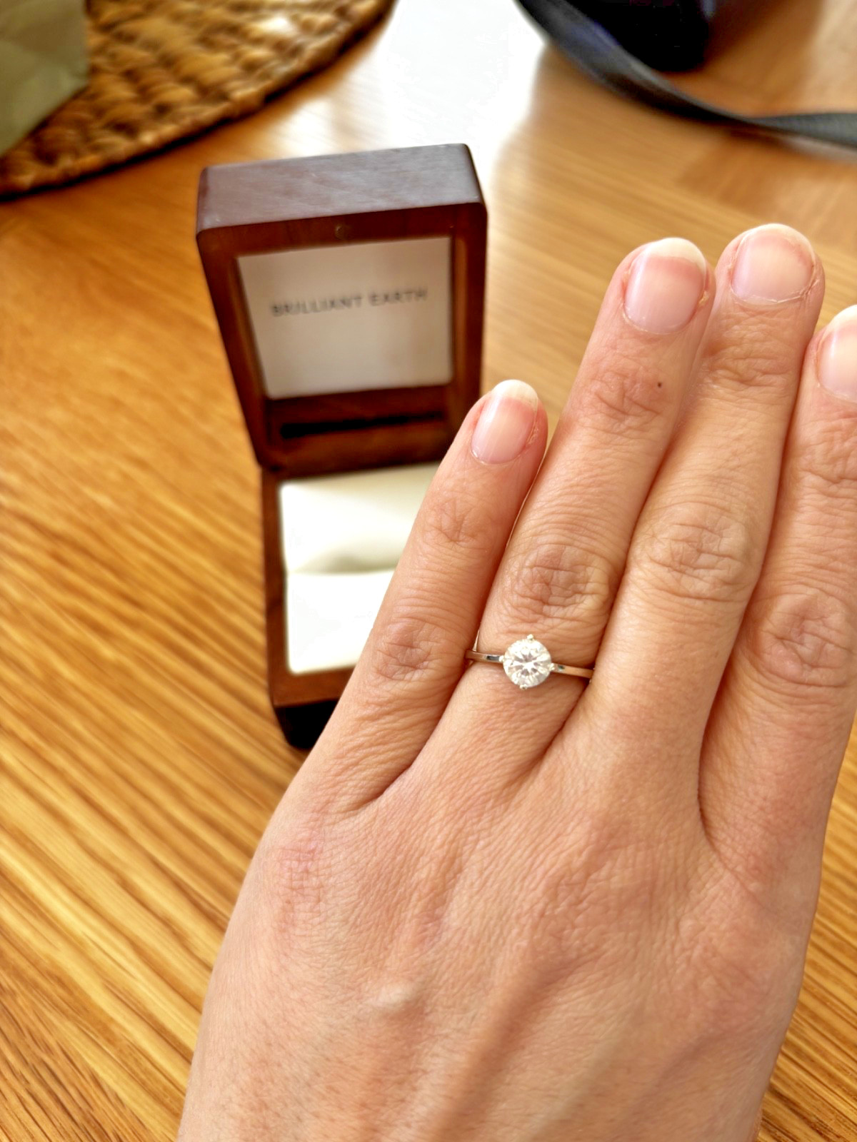 Brilliant Earth .75 carat diamond ring