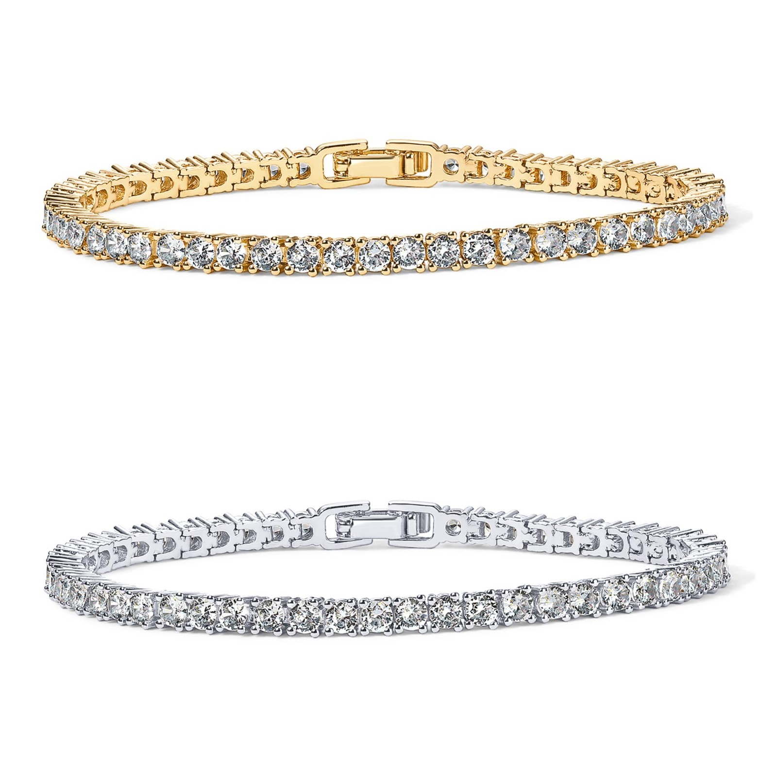 14K Gold Plated Cubic Zirconia Tennis Bracelet and Classic Elegant Jewelry Gift