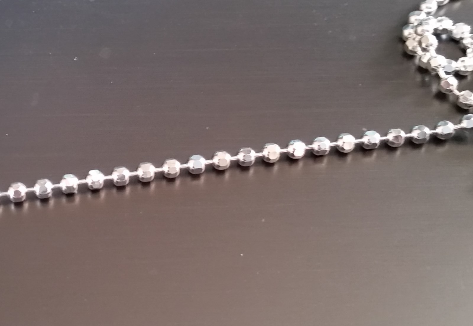 Diamond Cut Bead Chain – 2.2mm (Necklace,Bracelet,Anklet) – Sterling Silver [TD]