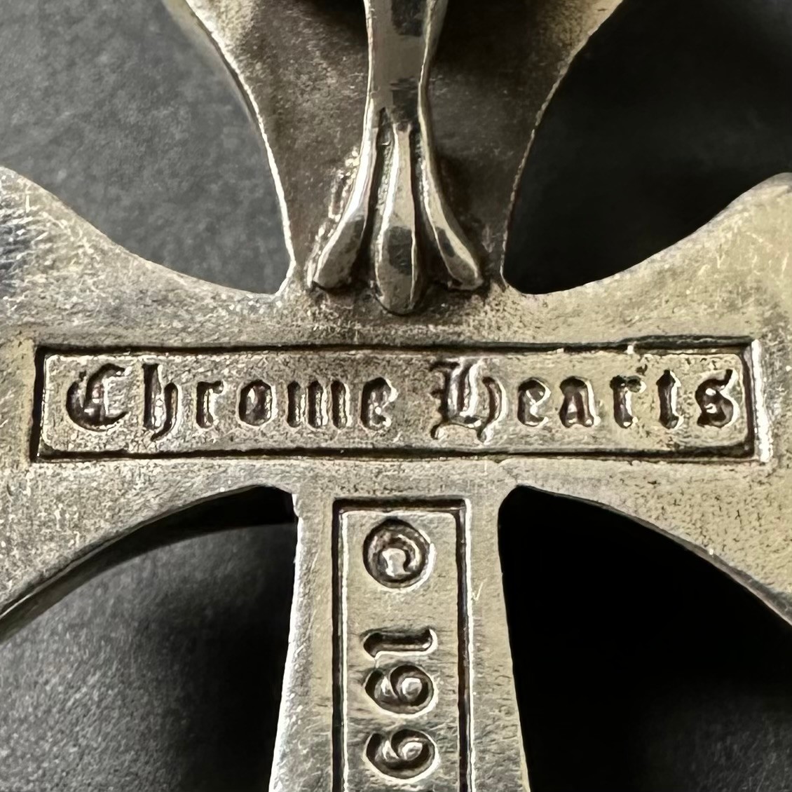 Authentic Chrome Hearts Small Cross With Bale Pendant 925 Sterling Silver