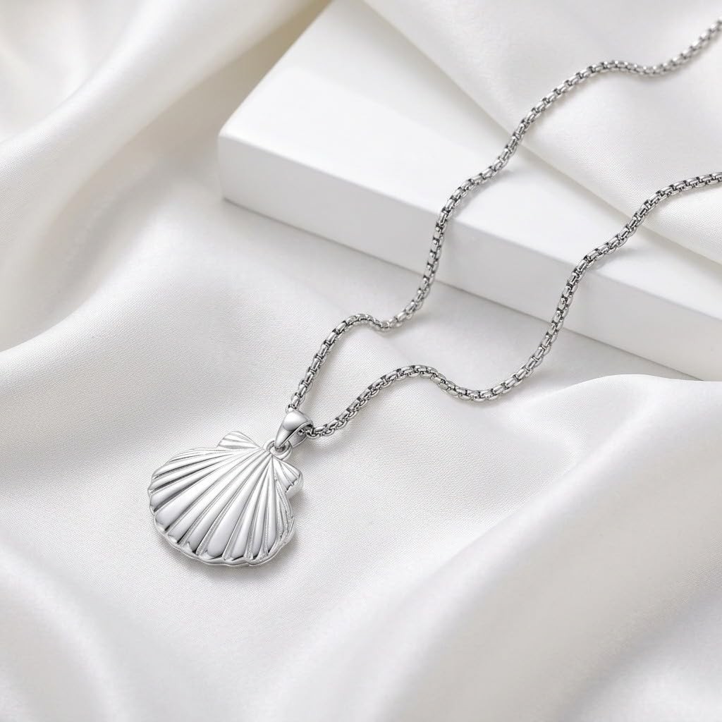 Shell Locket Seashell Locket Necklace That Holds Pictures for Women