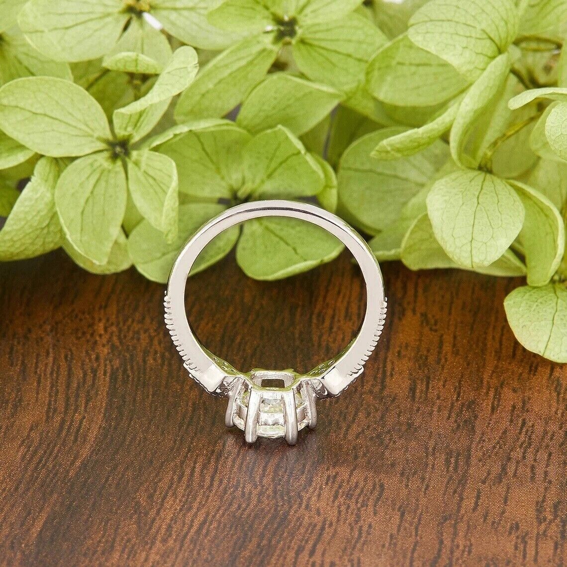 1.50Ct Round Cut Simulated Diamond Stunning Wedding Ring 14k White Gold Plated