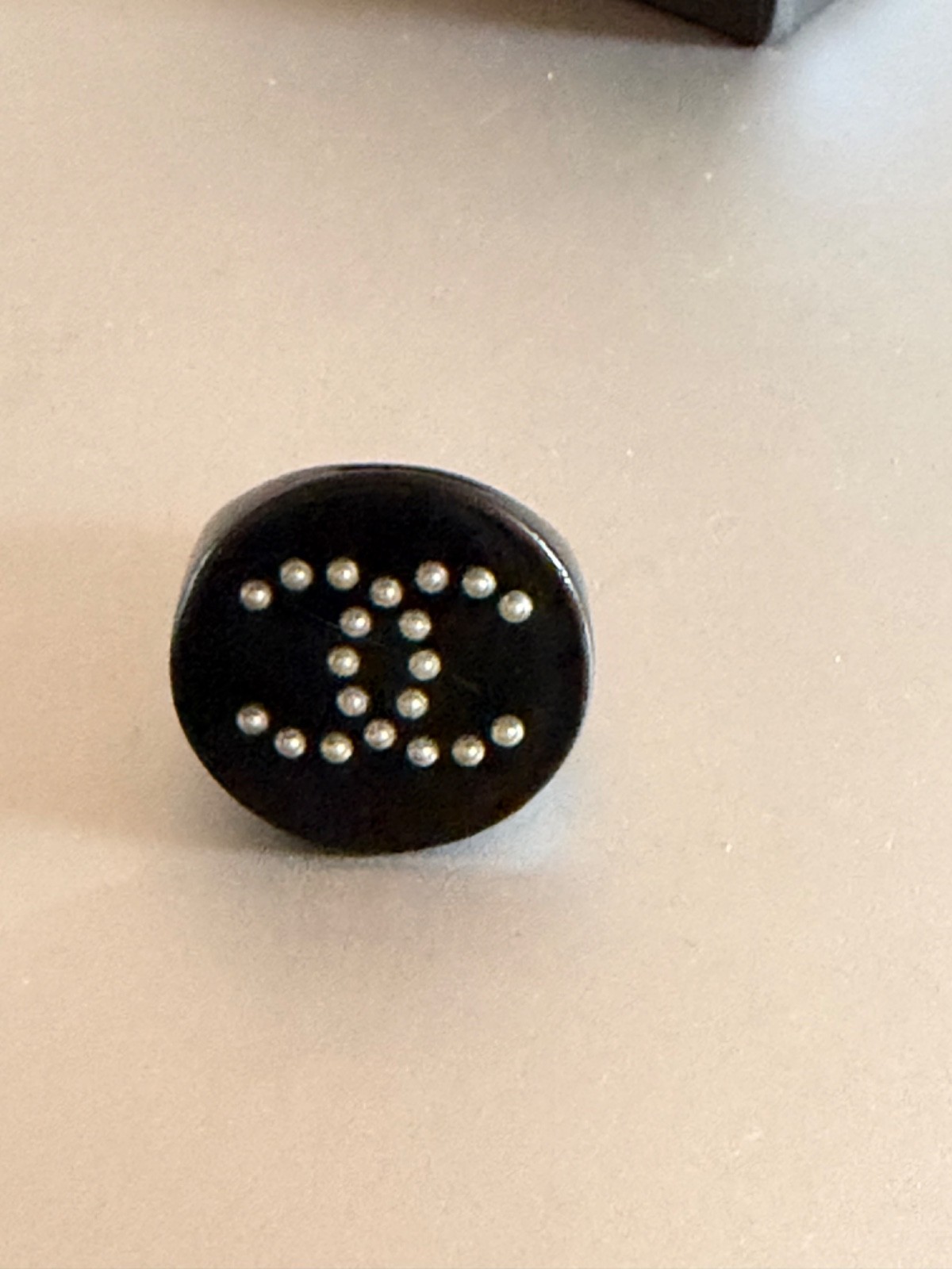 COCO CHANEL LOGO RING IN VERY GOOD CONDITION.