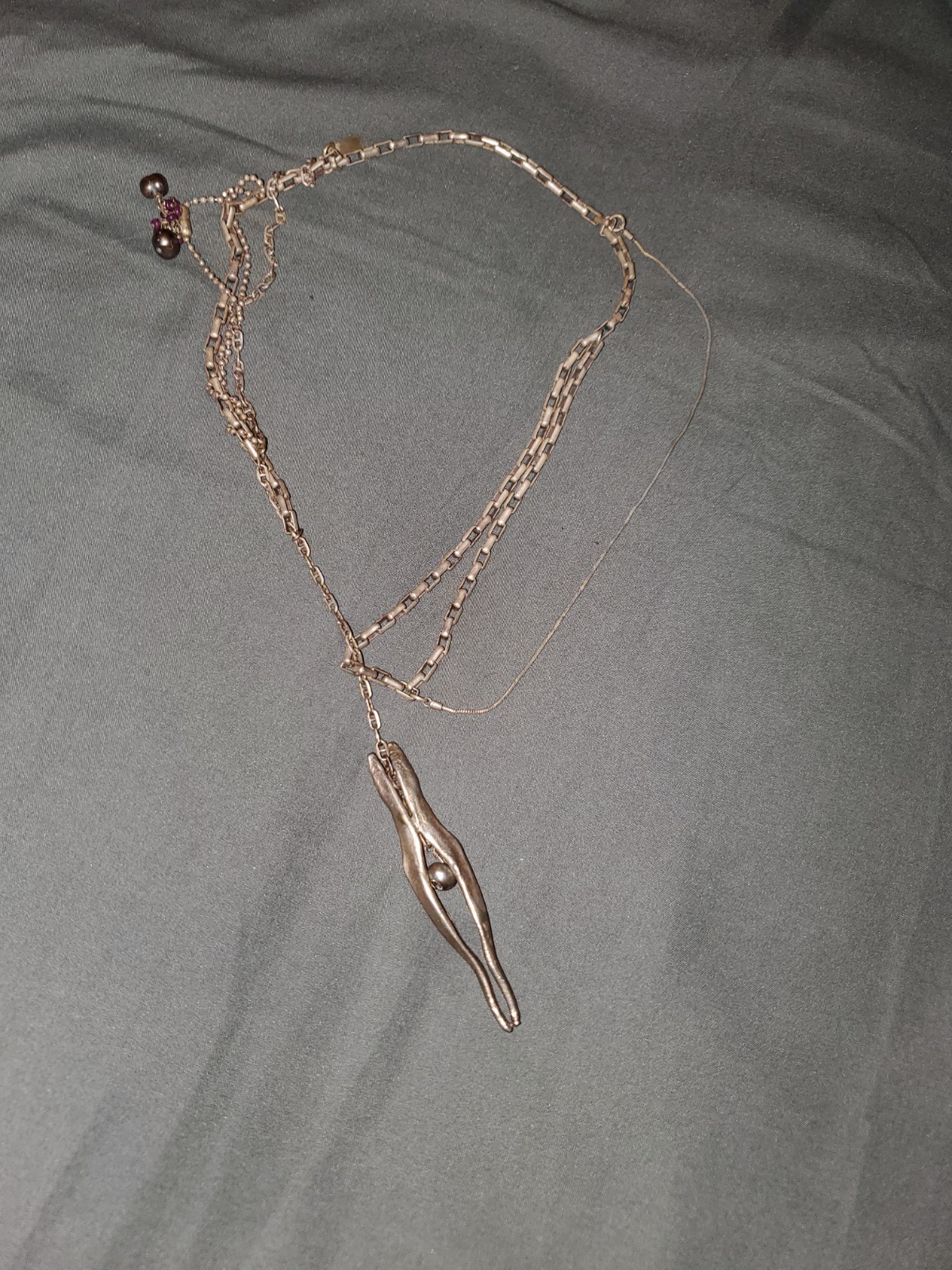 Necklace/Lariat of Baculum/Penis Bone By Levi Palmer
