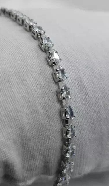 316 Stainless Steel Valentine Gift for Her Bracelet Pear Cut Simulated Diamond