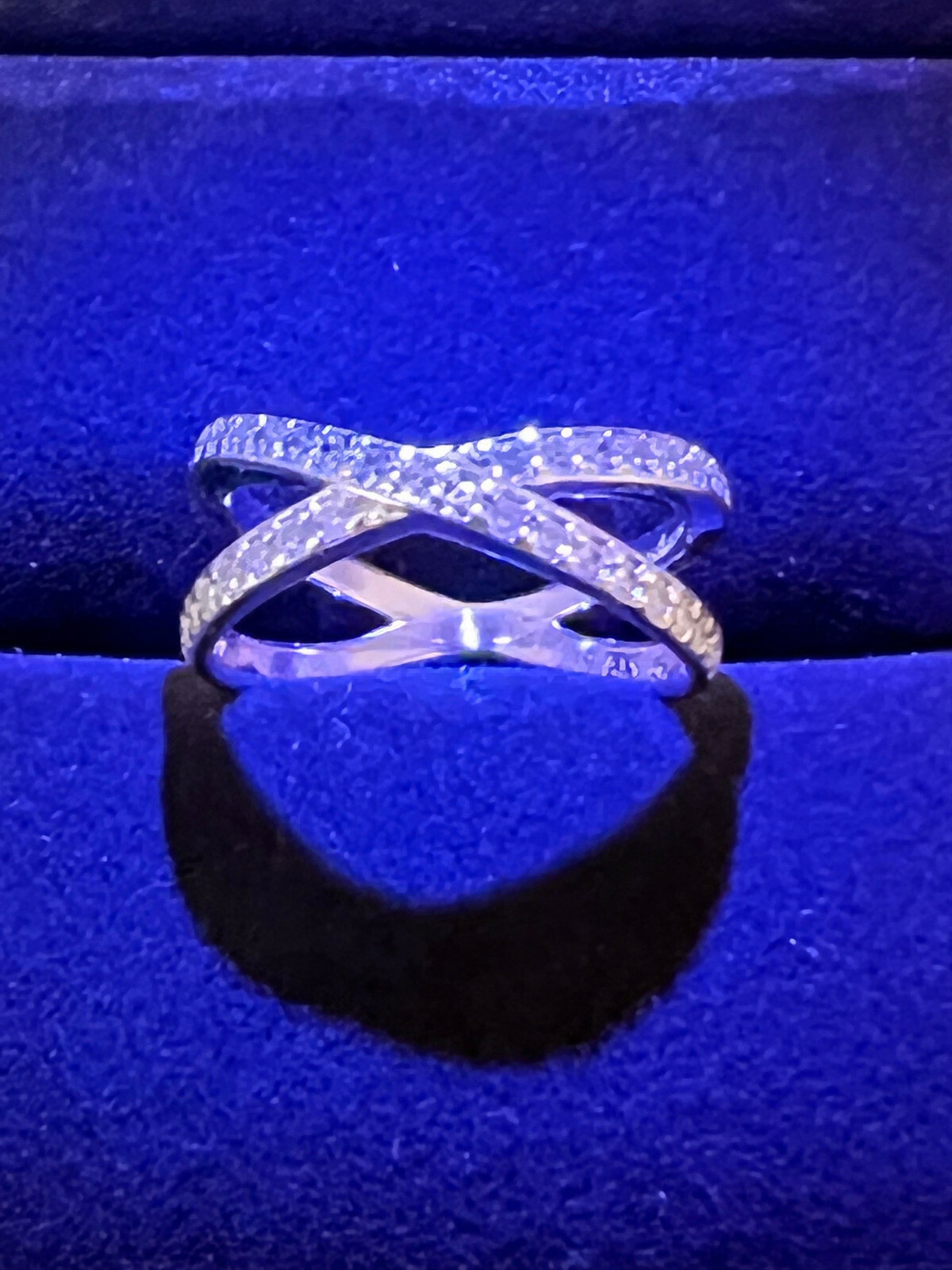 Dyadema Italy Multiply 925 Silver Sterling White Plated Rings 7.5″ $250 #36