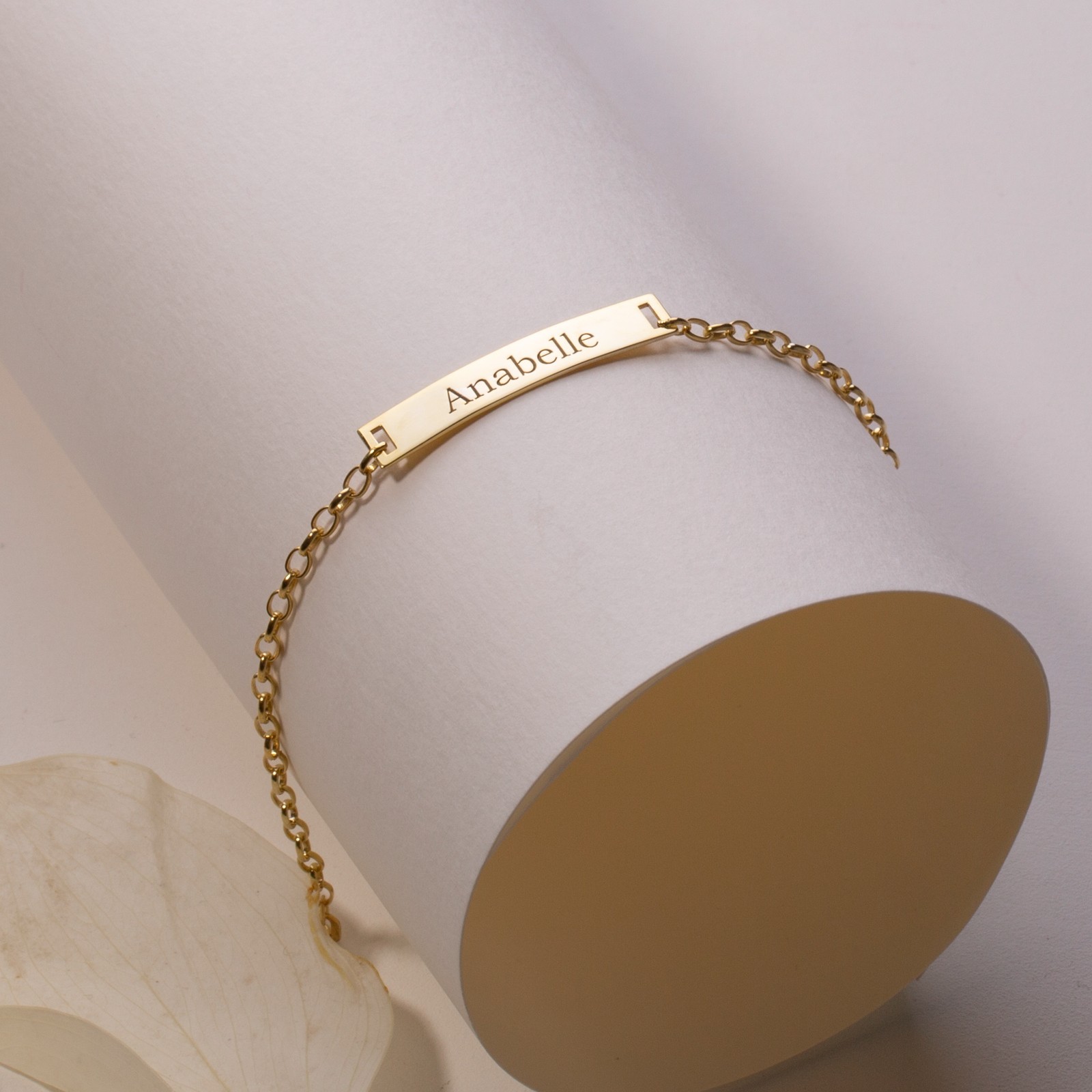 Custom Engraved Name Bar Bracelet .925 Sterling Silver Gold/Rose Gold/Silver