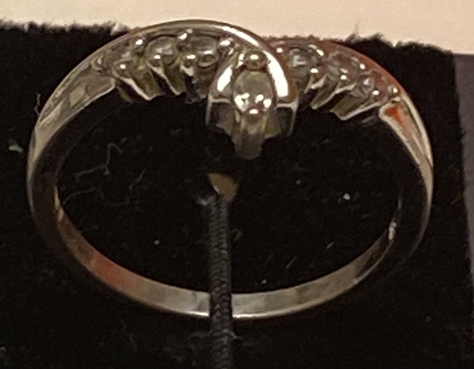 NV Silver Ring Sz8 Crown Princess Tiara Nevada Silver CZ Valentines