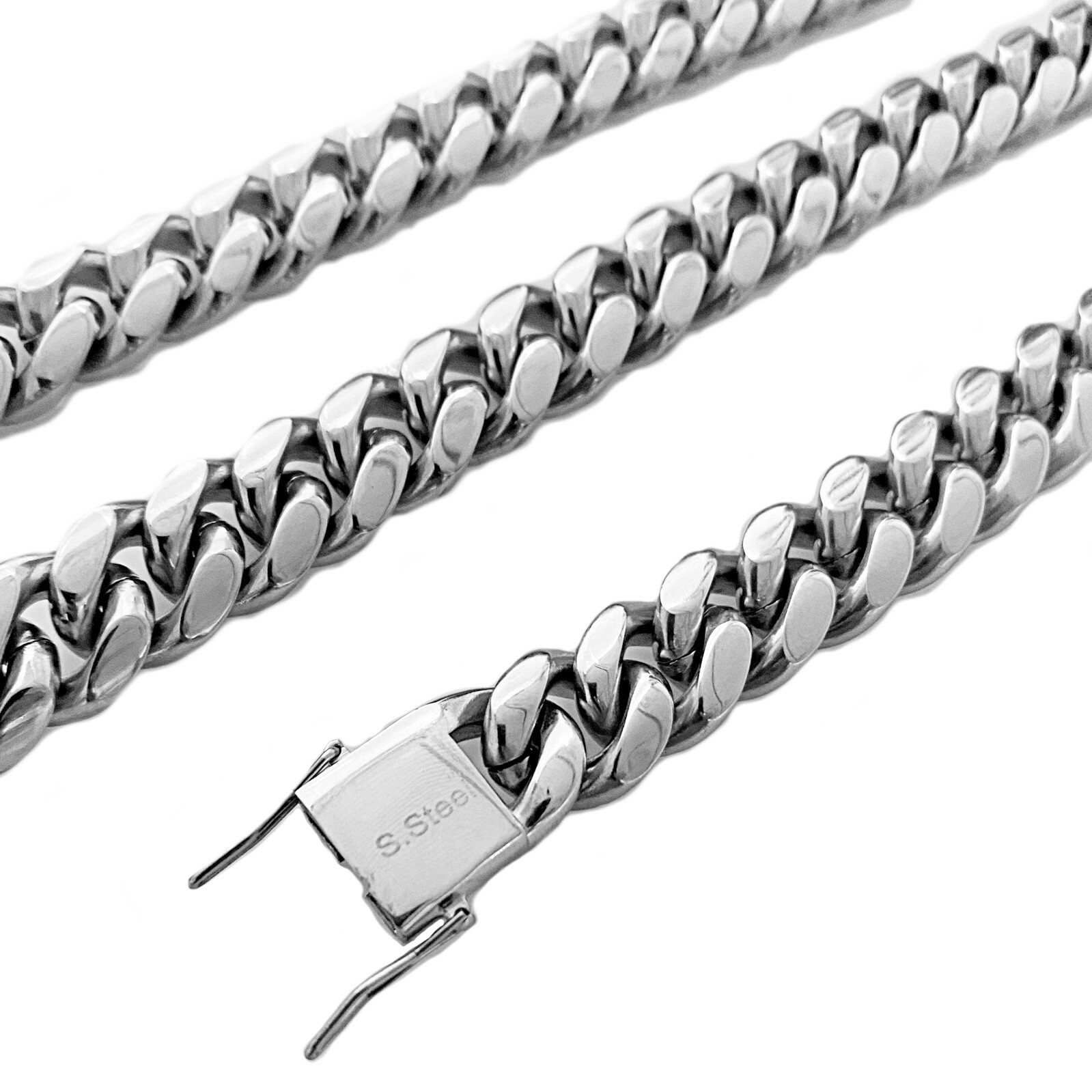 Mens Hip Hop Chain 316L Stainless Steel Cuban Link Heavy Necklace 30″ 14MM Thick