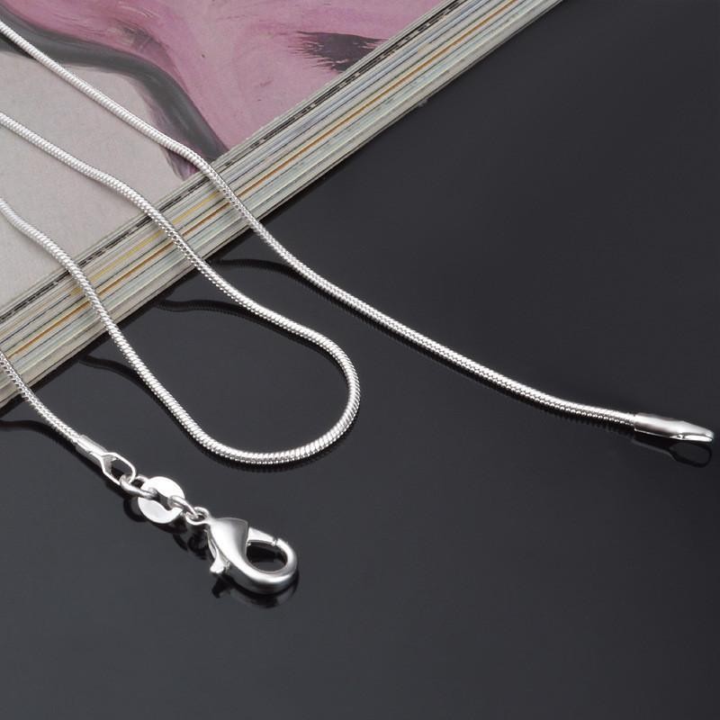 925 Sterling Silver Snake Chain Necklace High Quality For Men Women Pendant Link