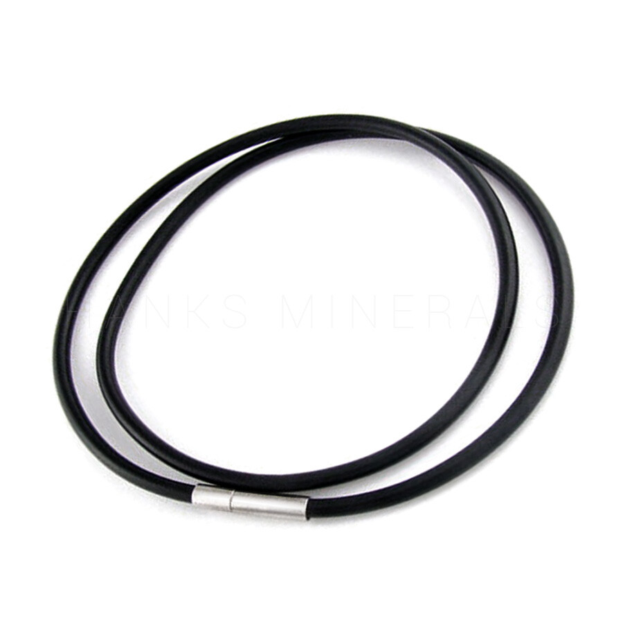 Leather Cord Necklace Black Brown 3mm Bayonet Clasp Surfer Choker Unisex USA