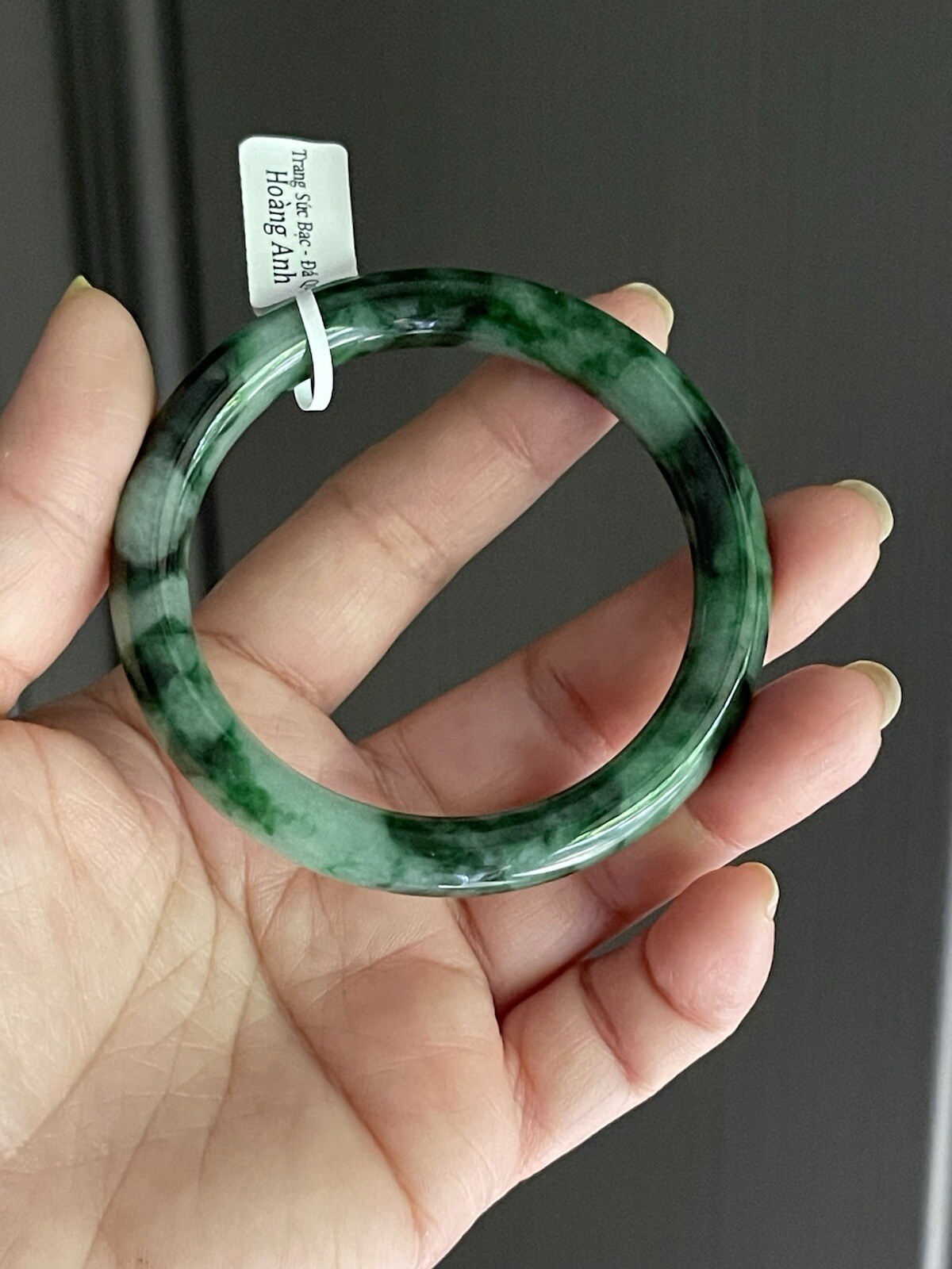 Natural Jade Bracelet Size 53mm Vòng Cẩm Thạch Cẩm Thạch Natural