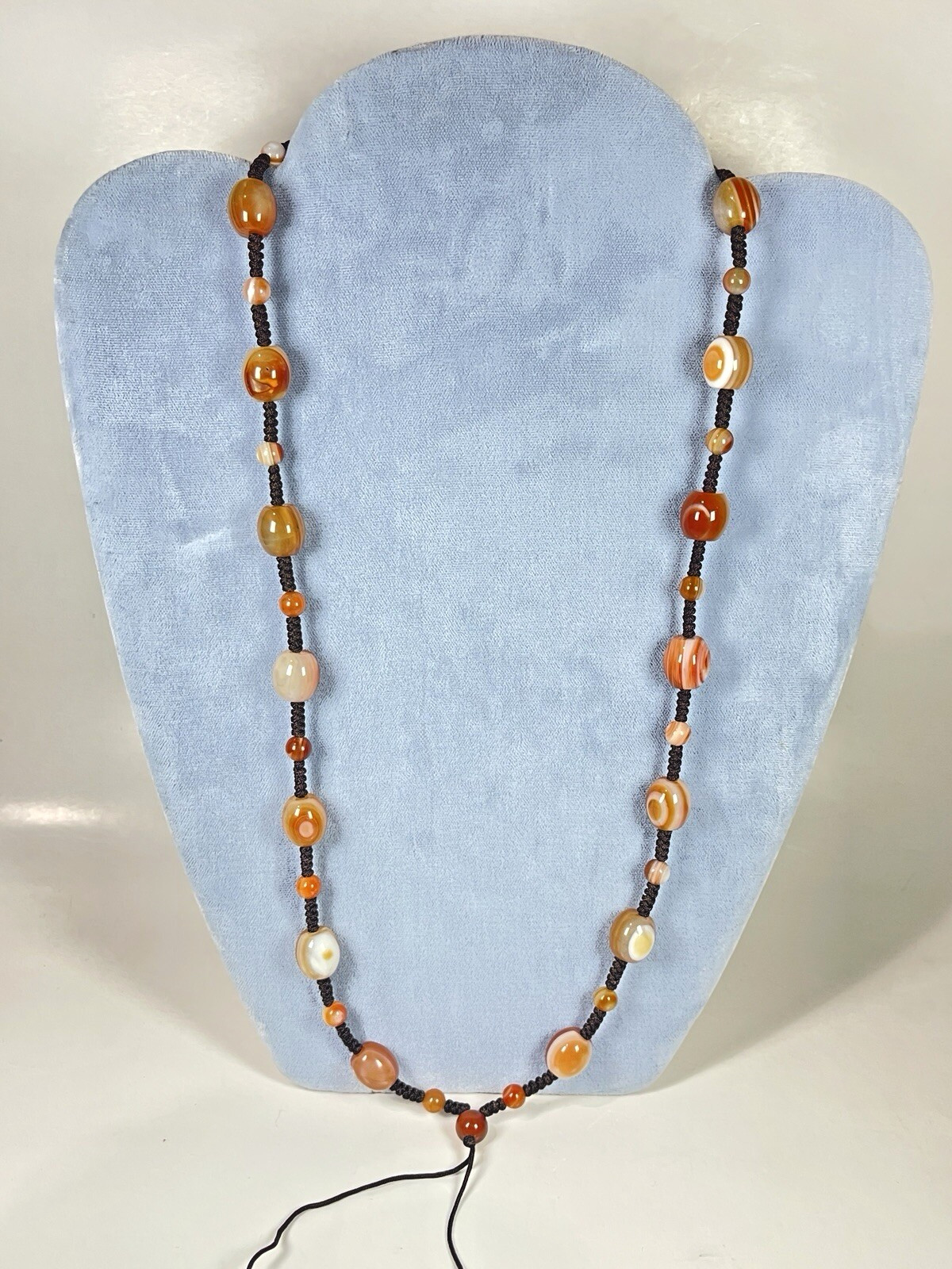 Agate Necklace 26in Gemstone Fashion Jewelry Unfinished Necklace Without Pendant