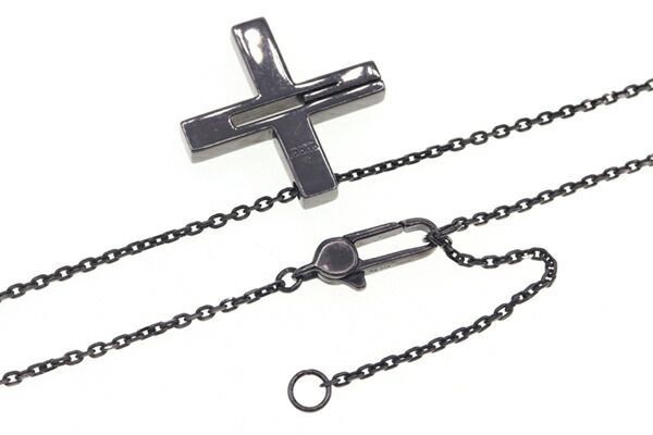Gucci Authentic Necklace Cross Crucifix Cutout G Pendant Chain Very Good Japan