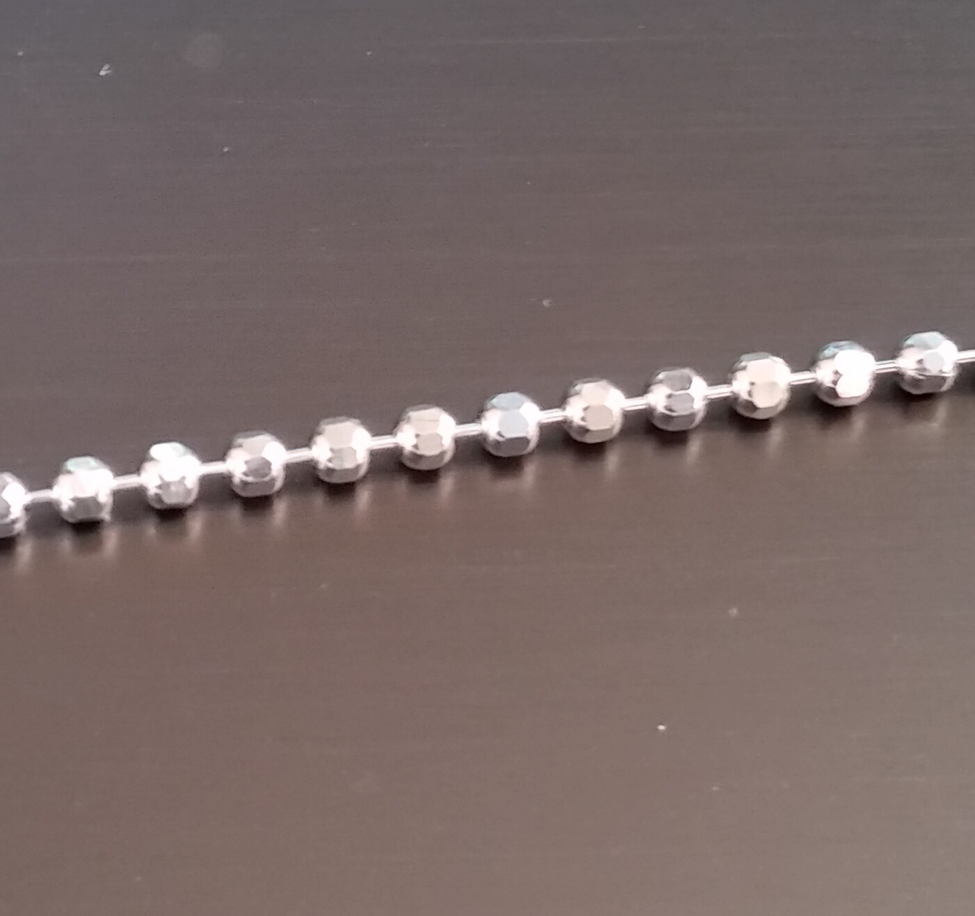 Diamond Cut Bead Chain – 2.2mm (Necklace,Bracelet,Anklet) – Sterling Silver [GI]