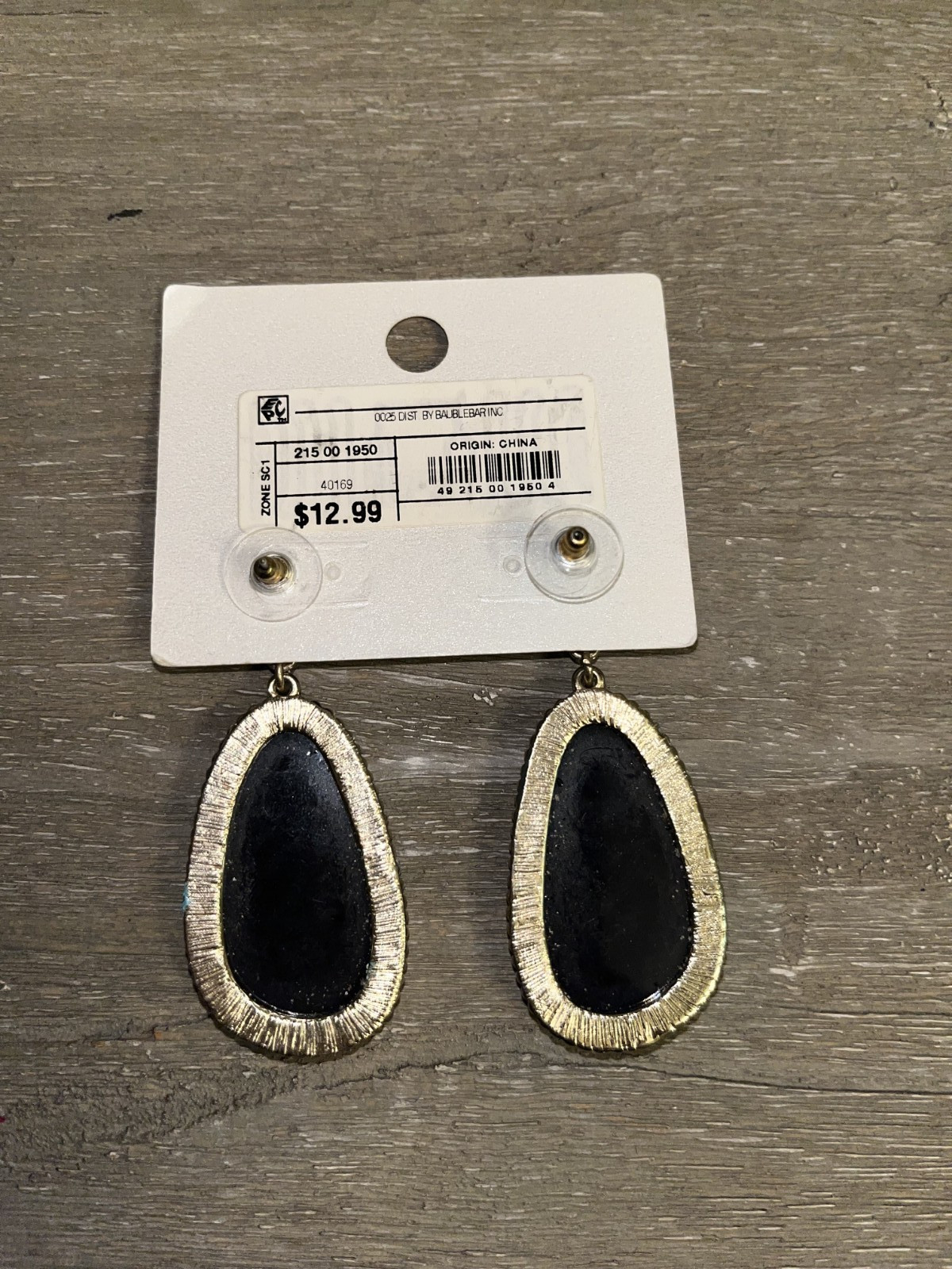 Target Sugarfix by Baublebar Black & Gold Women’s Dangle Earrings NWT