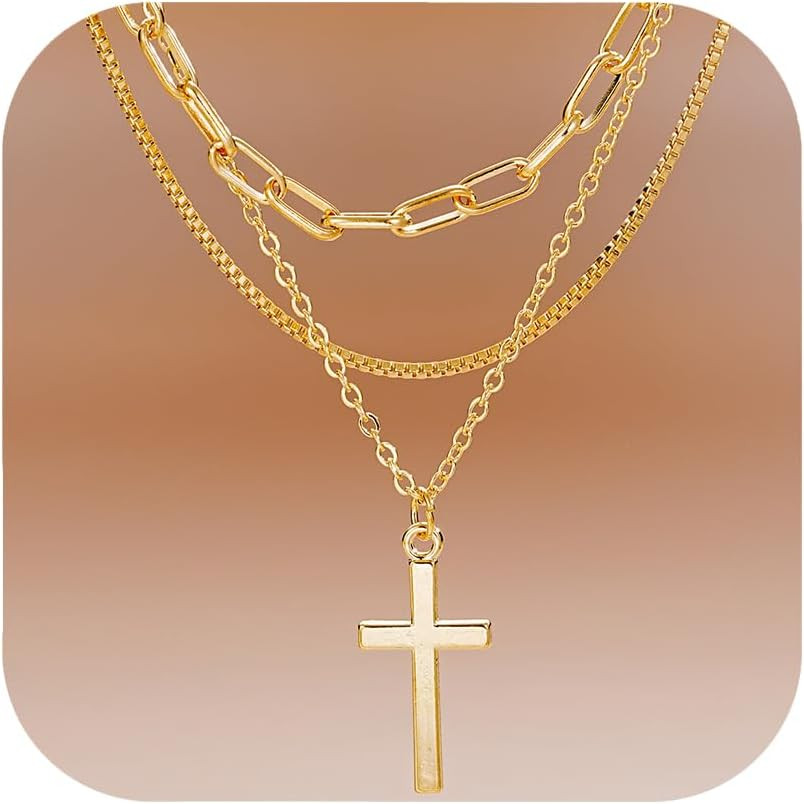 Layered Necklaces for Women Gold Plated 3/4/5 Piece Adjustable Stackable Necklac