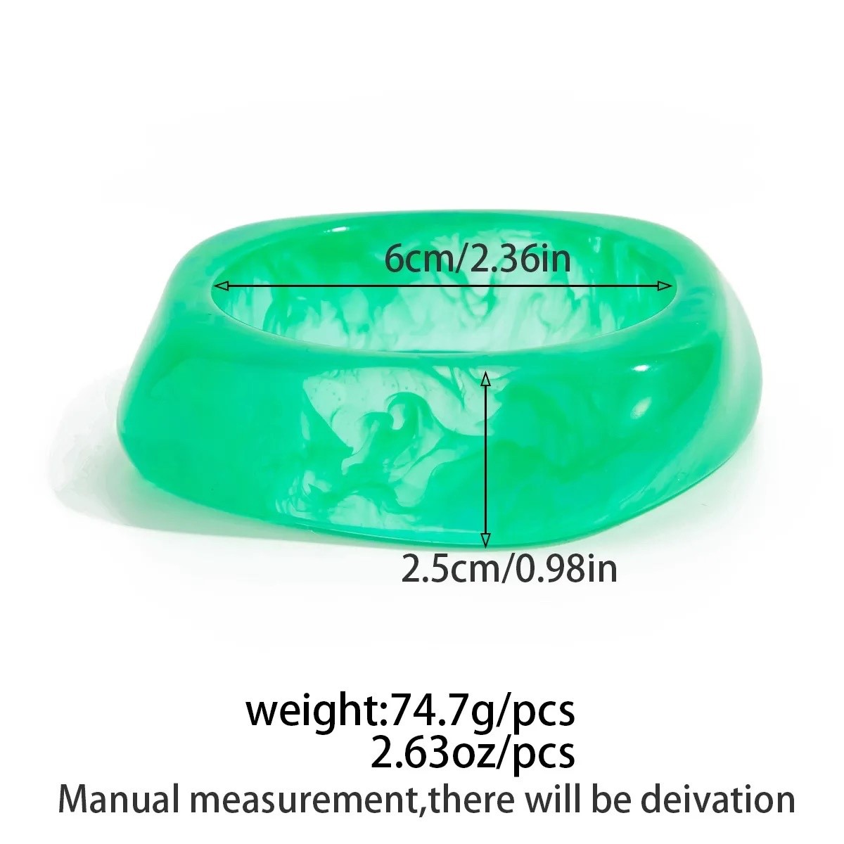 Chunky Acrylic Resin Bangle Geometric Chunky Bracelet for Women PINK