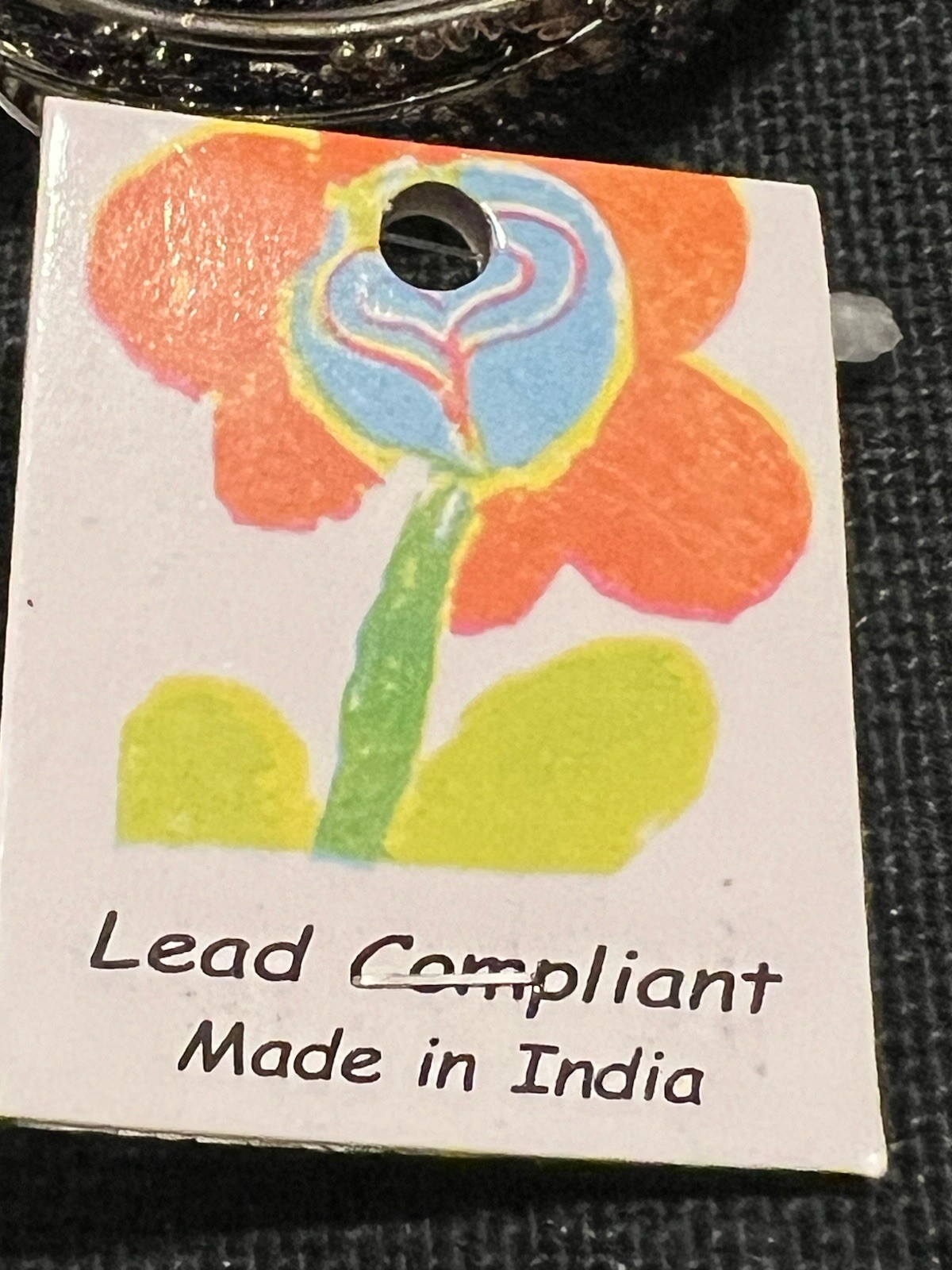 Antika Lead compliant India 6 stackable gunmetal daisy embellish bracelet 8 1/4”