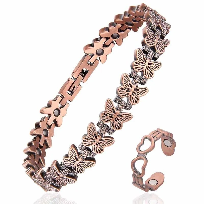 99.99% Pure Copper Magnetic Bracelet for Adult, Anti-Oxidation Scratch Resistant
