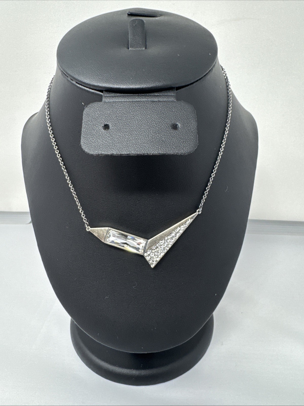 Touchstone Crystal by Swarovski Frosted Edge Necklace BNIB