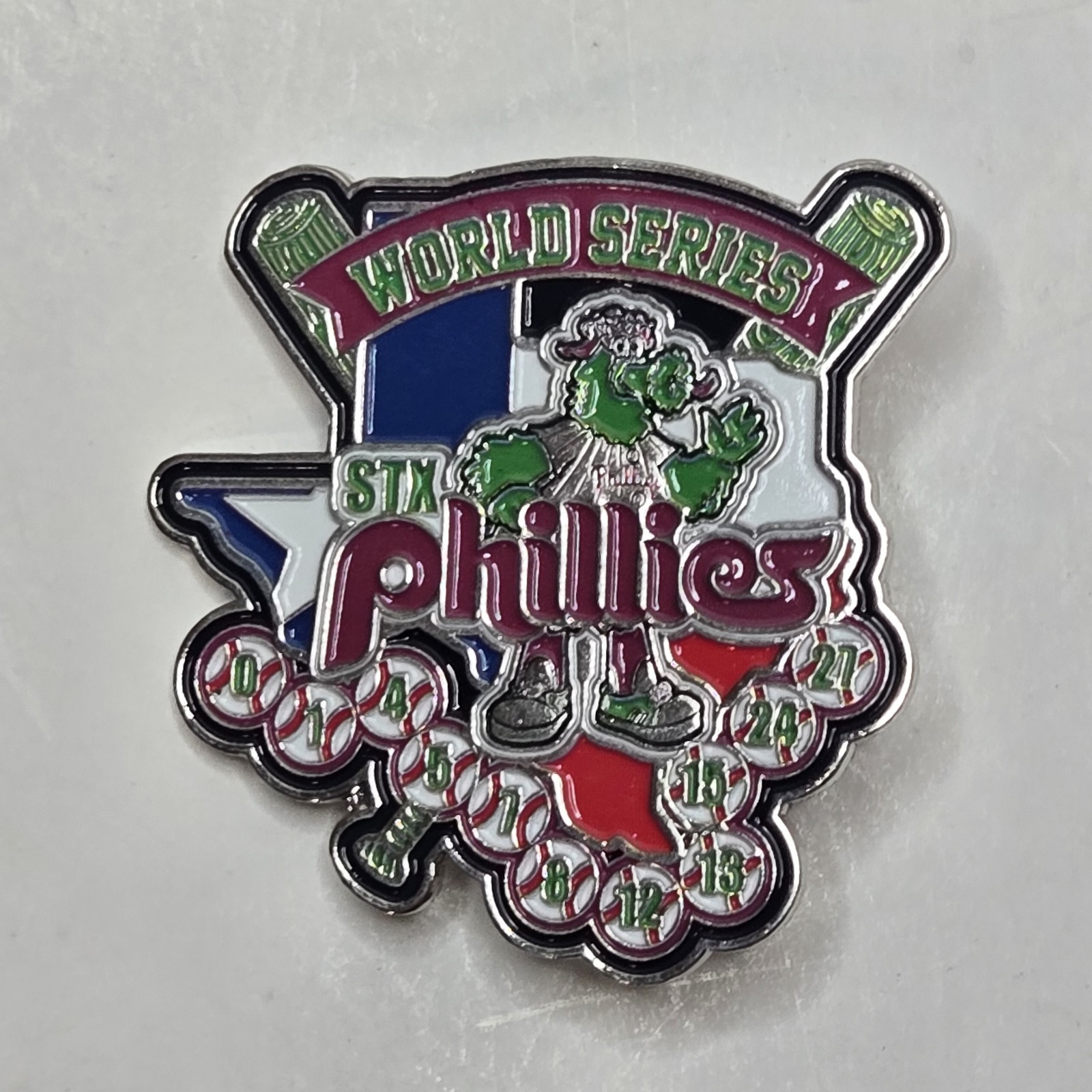 MLB Pin Philadelphia Phillies STX Color Silver Enamel