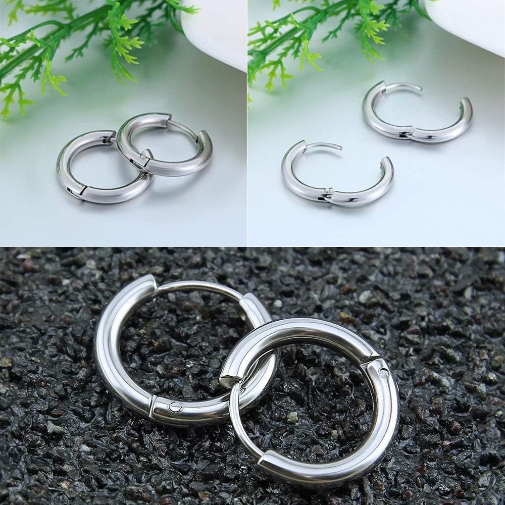 Versatile Huggie Hoop Earrings in Stainless Steel – Perfect for All Occasions