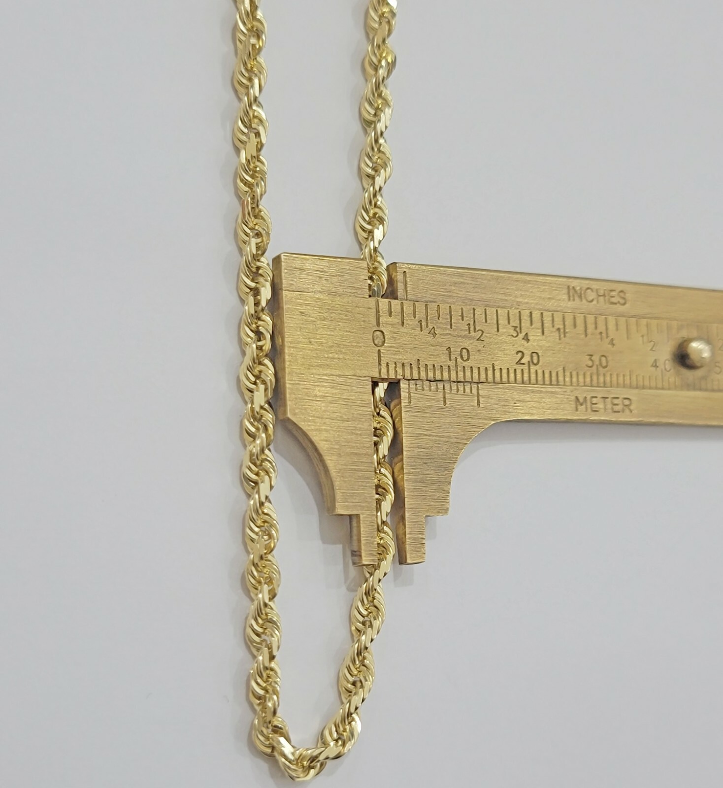 Real Solid 10k Gold Rope Chain Necklace 4mm-10mm Diamond Cut 18″-30″ For Pendant