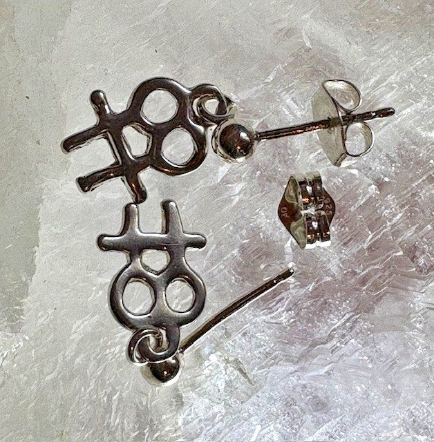 Double Venus symbol 92.5 posts w/ silver balls Lesbian LGBTQ Goddess by JKL 847
