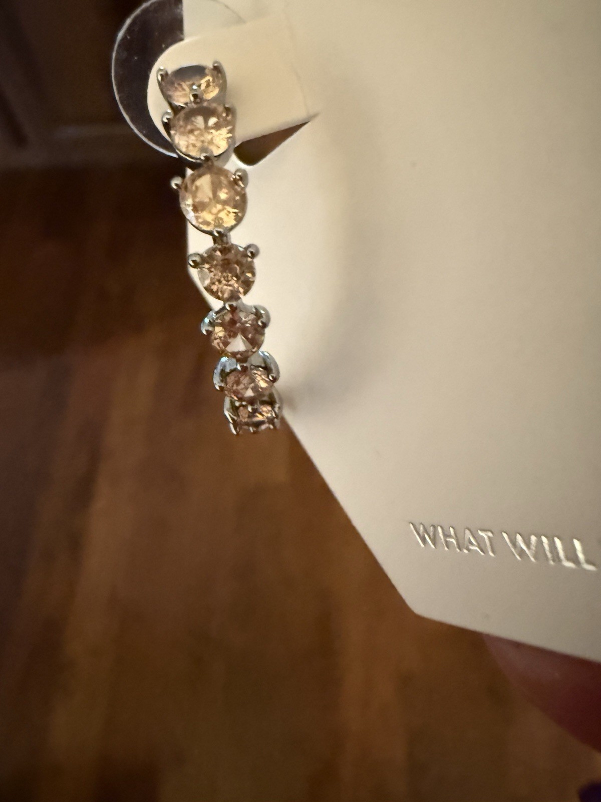 BP RBP8415 Hoop Earrings Hematite Plated Lab-Created Topaz Amber
