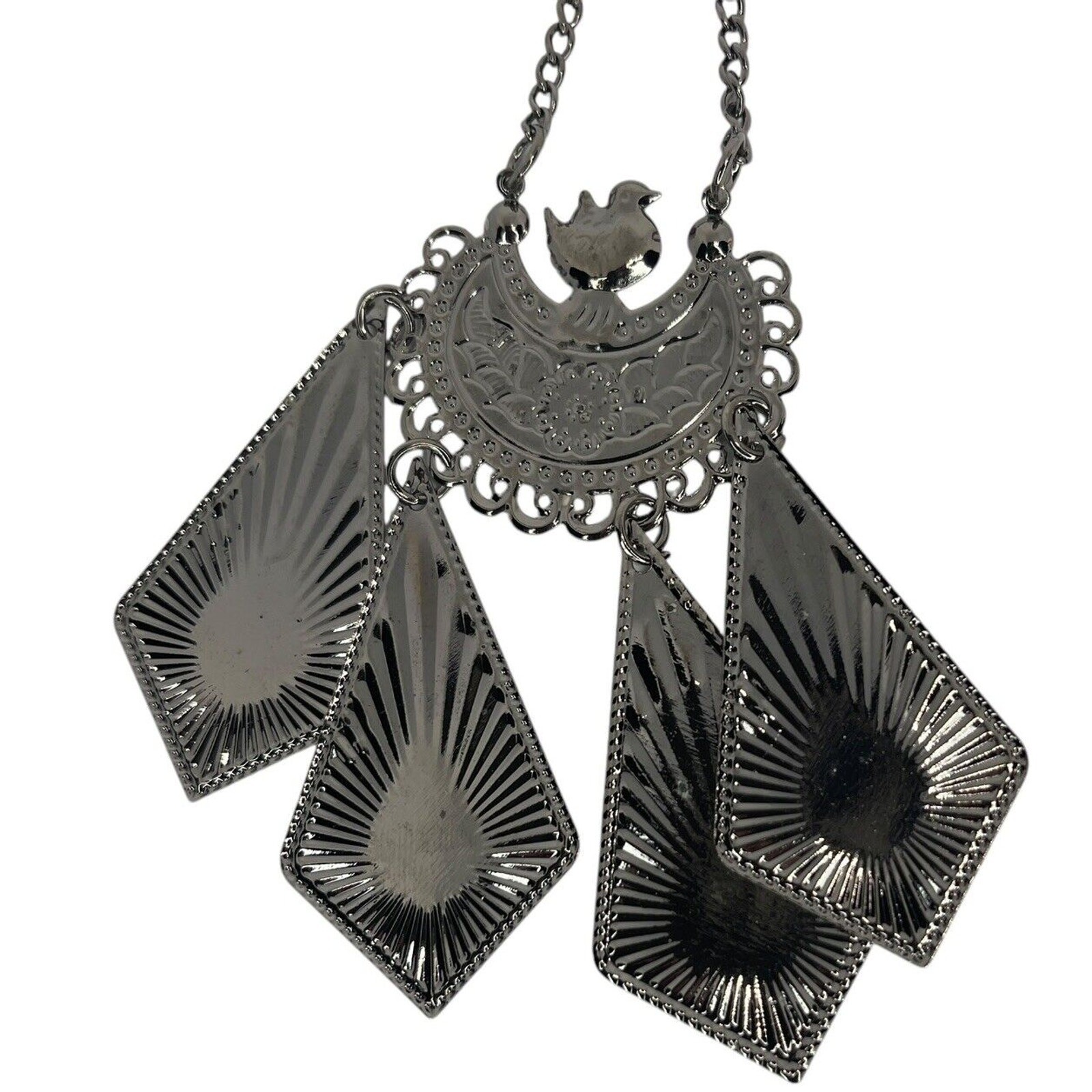 Black Tone Statement Drop Earrings Bird Animals Dangle Style Elegant Fashion