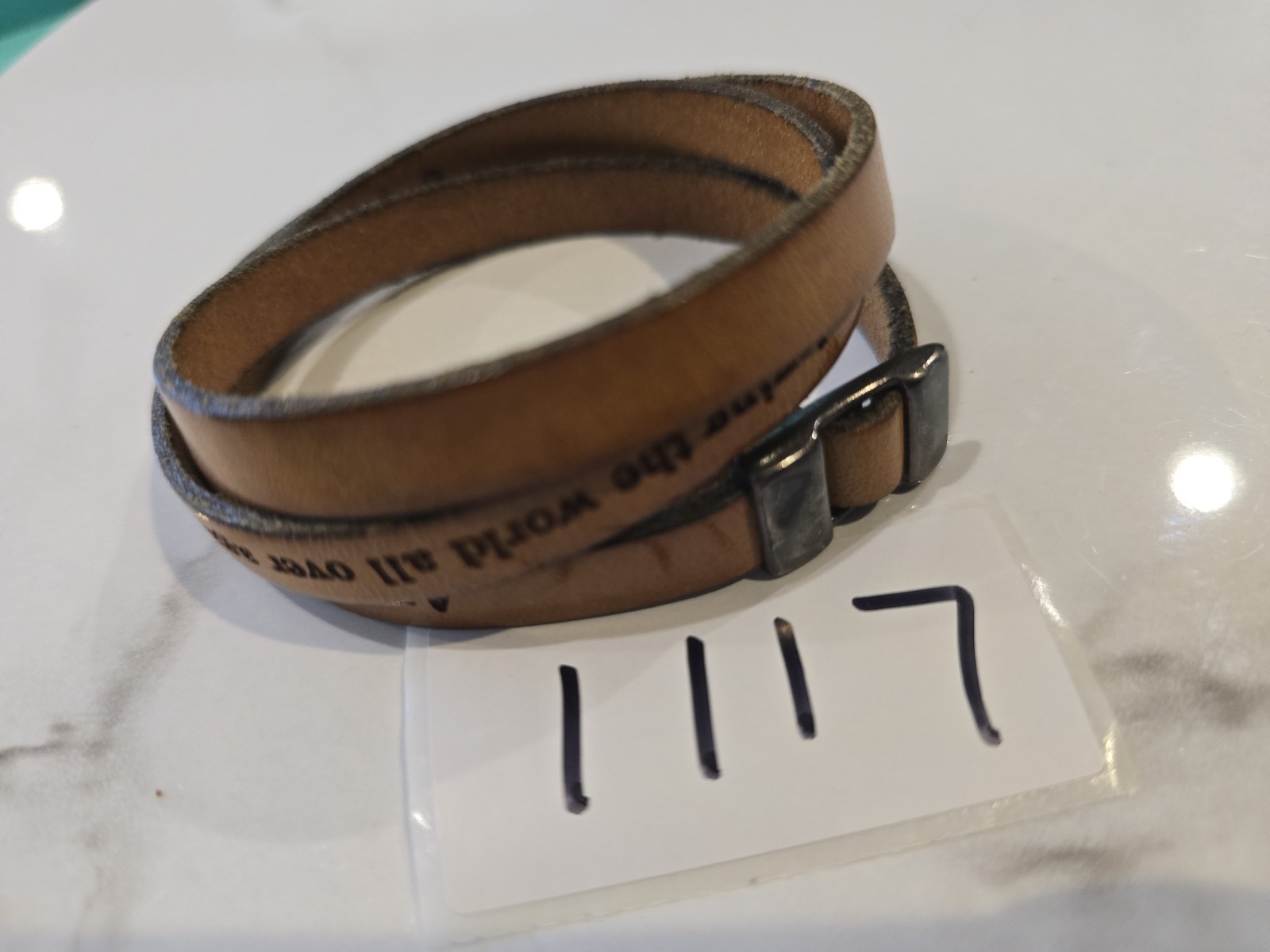 Inspirational Leather Wrap Bracelet Quote Cuff Brown Adjustable Hero Dragon 1117