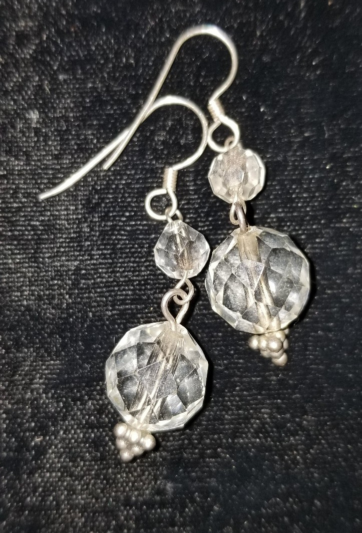 Faceted Crystal Necklace, Bracelet and Earring Set