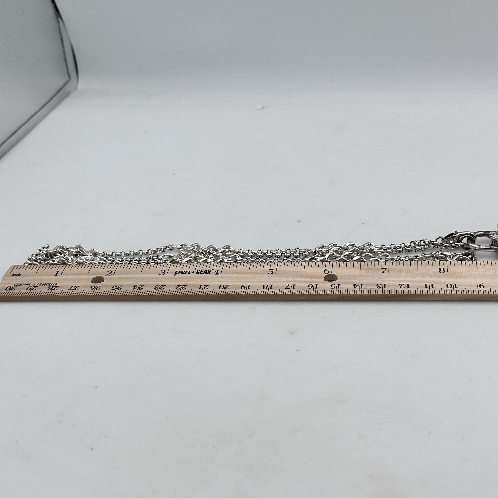 Retired Brighton Love Padlock Shield Long Necklace Swarovski Crystal 32” Adj
