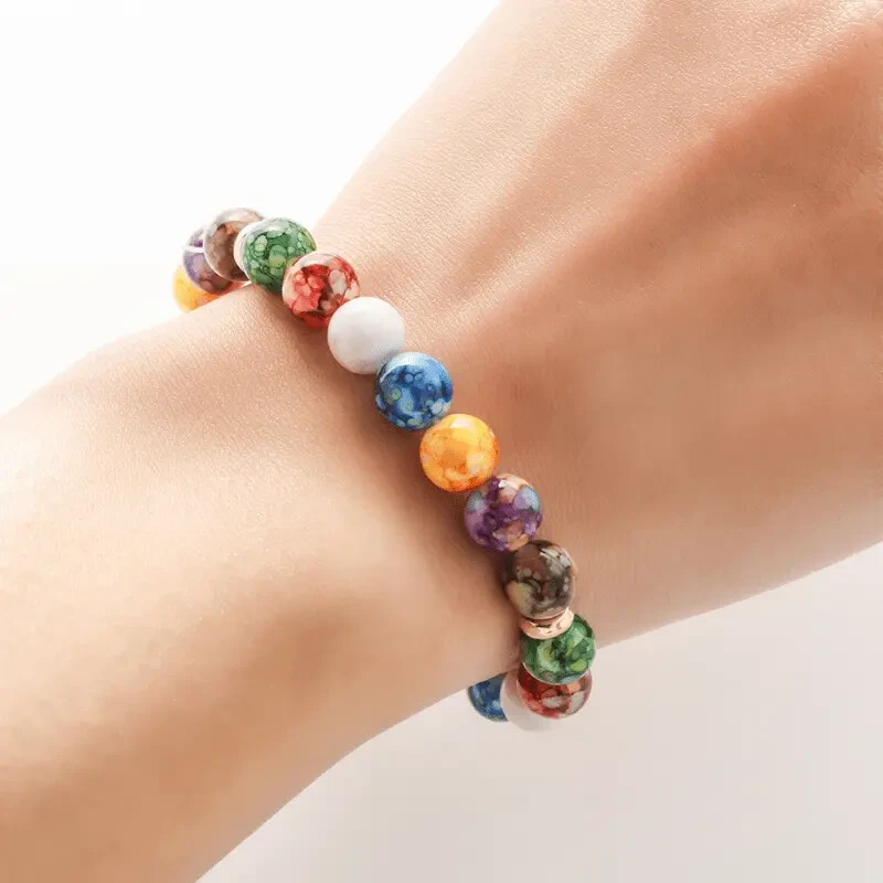 7 Chakra Healing Stone Bracelet Yoga Energy Balance Men Women Fashion Yoga Gift