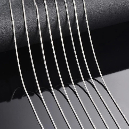5/10pcs Hot Sale 925 Sterling Solid Silver 1mm Snake Chain Necklace Jewelry Gift
